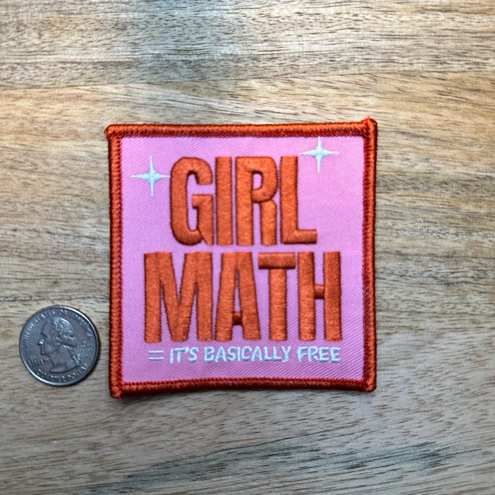 Girl Math Iron On Patch (5) - Picture 3 of 3